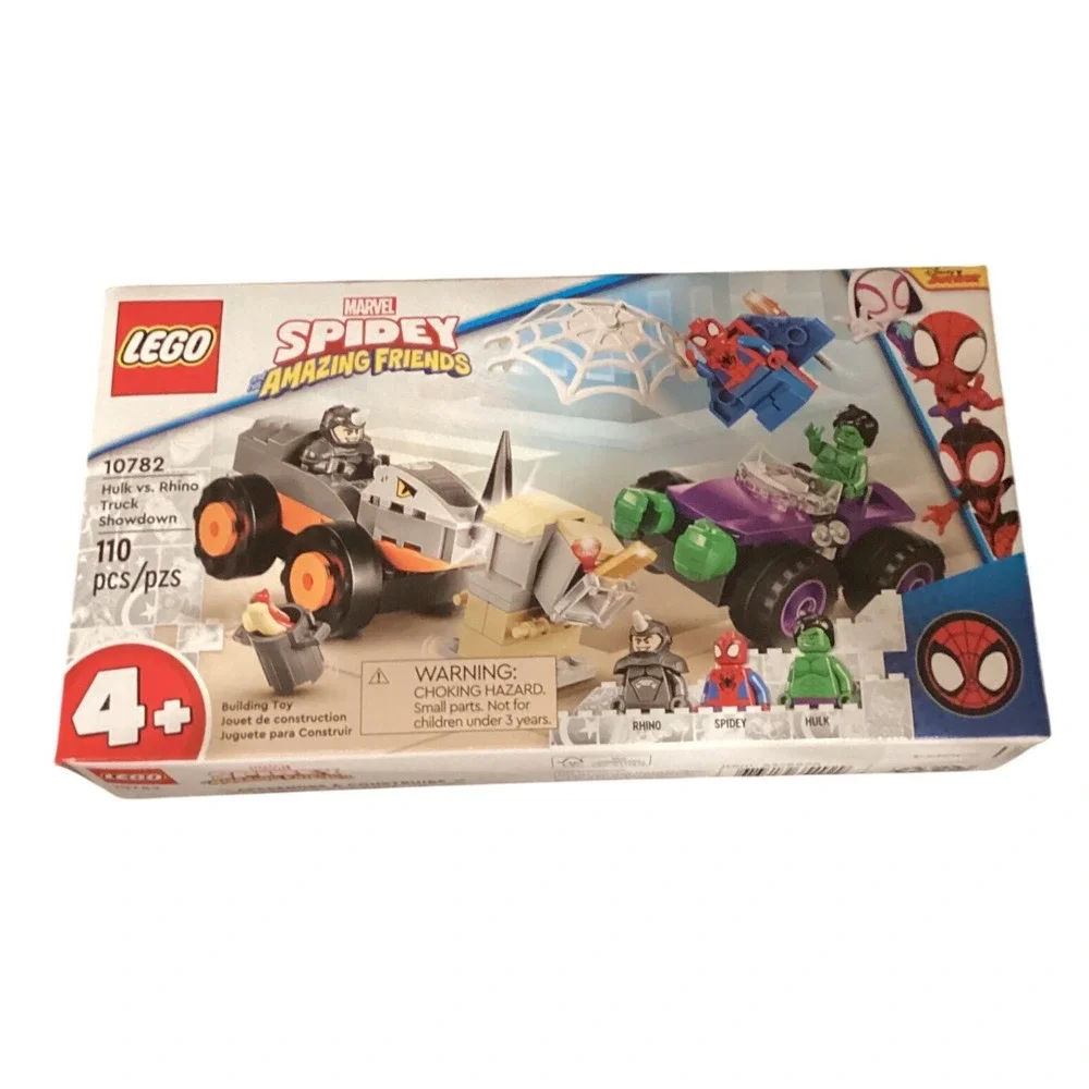 LEGO Marvel Spidey and His Amazing Friends Hulk vs Rhino Truck Showdown 10782